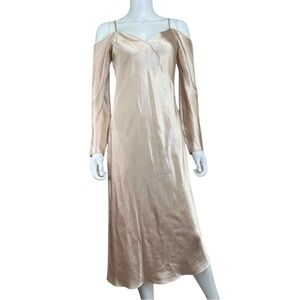 Vince. Blush Draped Sleeve Satin Slip Size XS